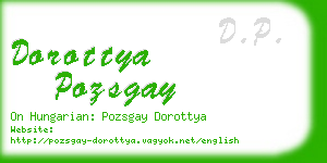 dorottya pozsgay business card